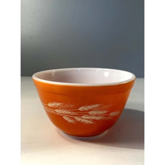 VTG Pyrex Glass Mixing Bowls Autumn Harvest 401 & 402 Circa 1980's - Picture 6 of 9